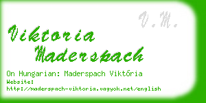 viktoria maderspach business card